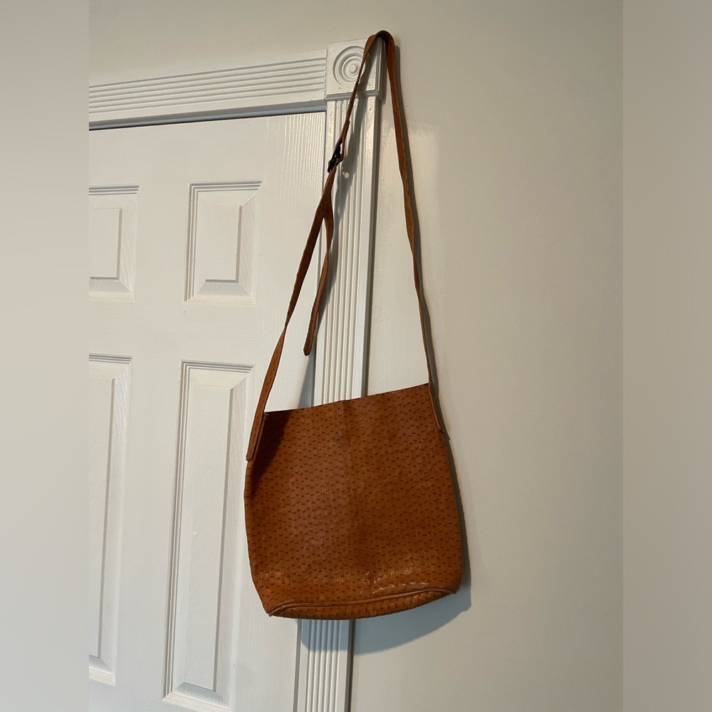 b.may bags ostrich crossbody messenger